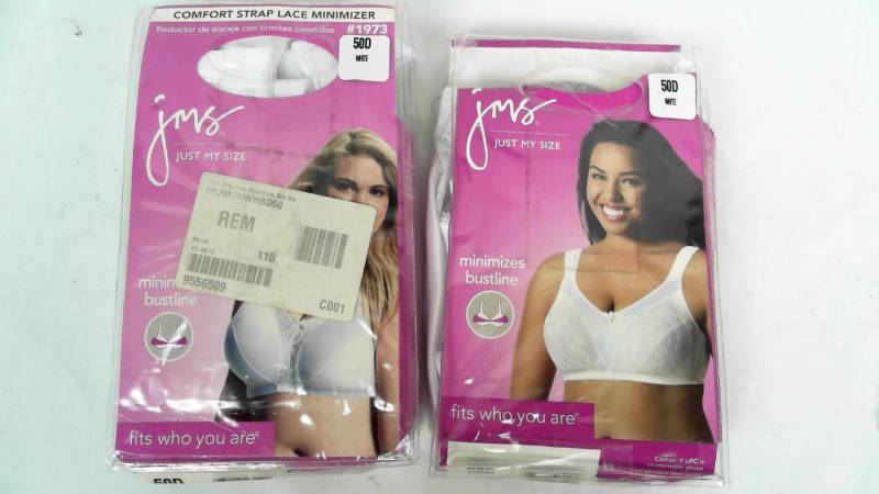 Lot of 2 -  Just My Size Bras - Size 50D