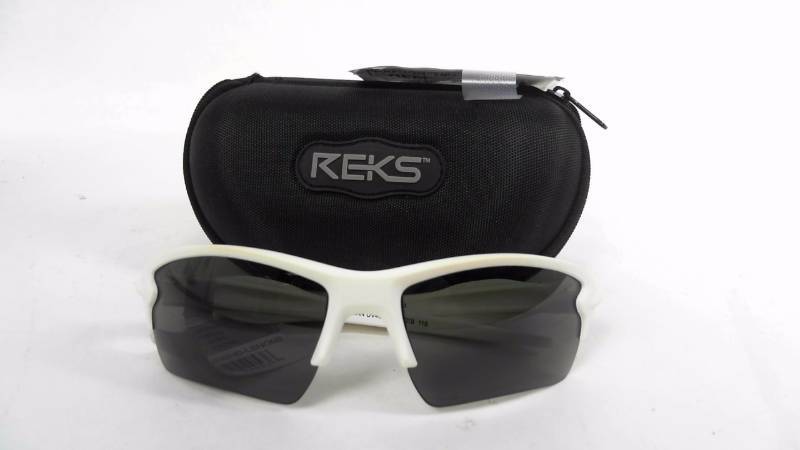 REKS Unisex Satin Touch Slingblade Polarized Sunglasses - WhiteSmoke