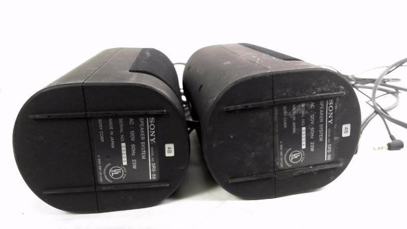 Lot of 2 - Sony Computer Audio Speakers SRS-88 | Electronics, Speakers,  Tools, Clothing, Curtains, Household Items, Bedding, Sheet Sets - In  Crystal MN | K-BID