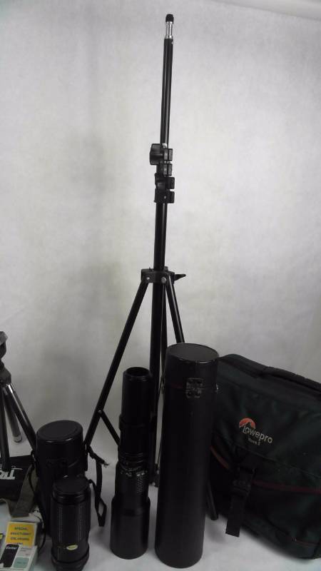 10 pc. Camera Lenses, Tripods & Accessories Bundle