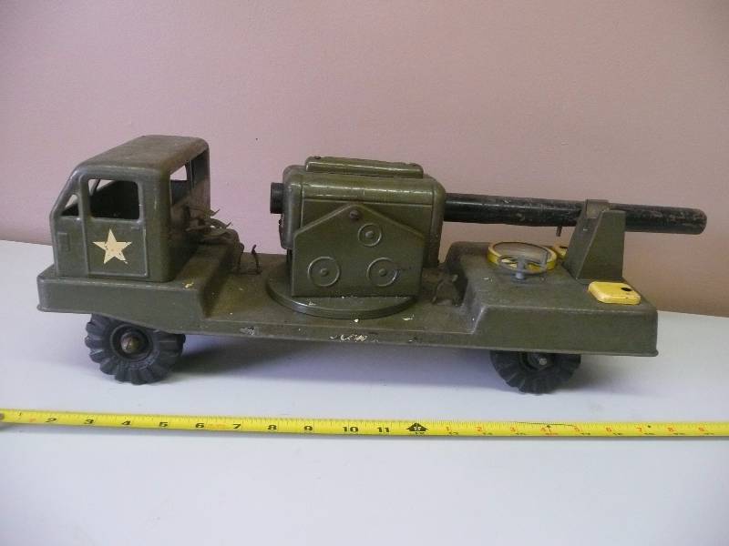 lot 2 image: Nylint Electric Cannon Pressed Steel Toy Army Truck Vehicle - VERY COOL - SEE PICTURES