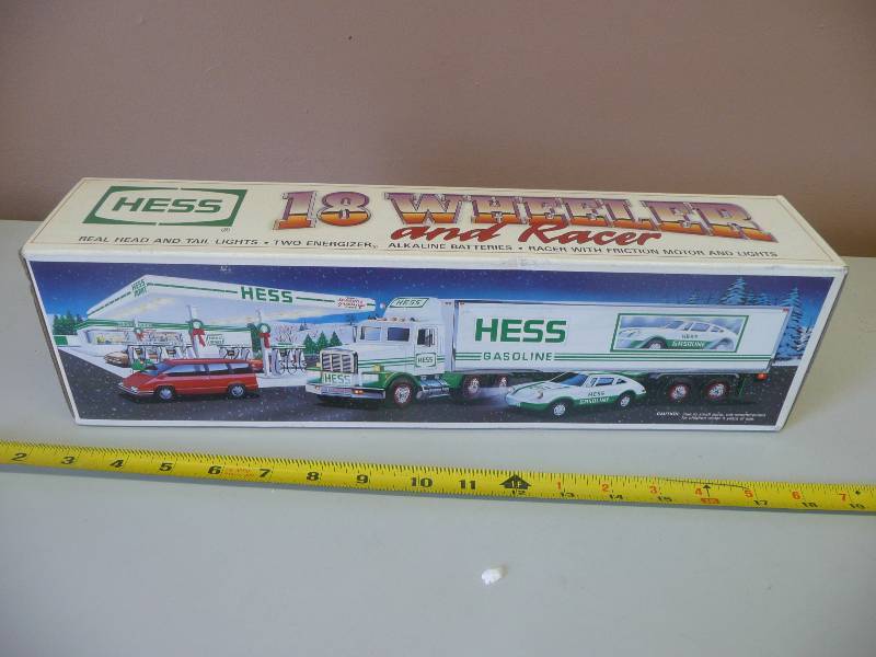 lot 81 image: HESS - 18 WHEELER & RACER - STILL IN BOX - SEE PICTURES
