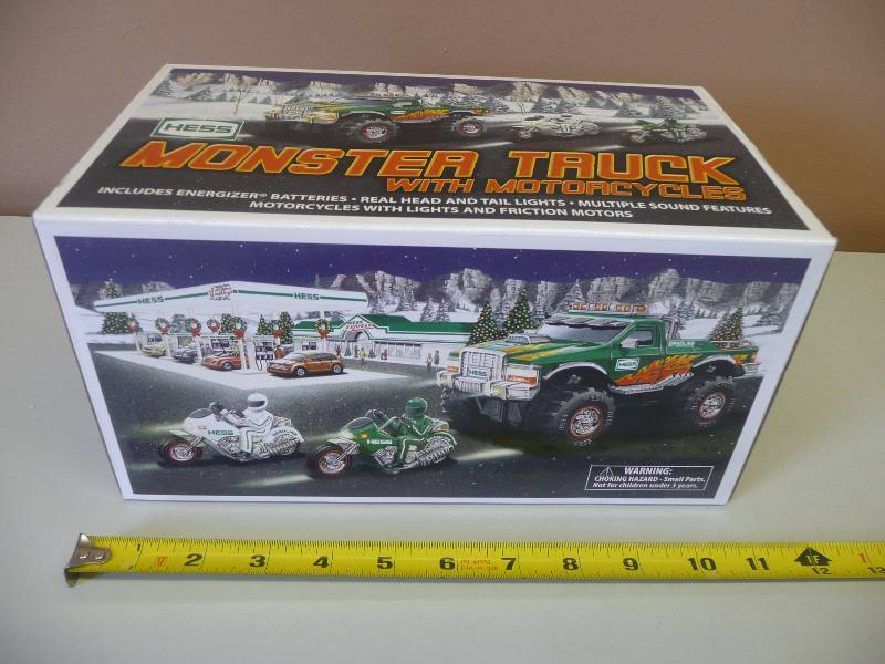 lot 85 image: HESS - MONSTER TRUCK & MOTORCYCLES - STILL IN BOX - SEE PICTURES