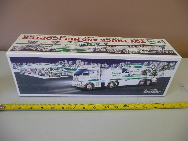 lot 95 image: HESS - TOY TRUCK & HELICOPTER - STILL IN BOX - SEE PICTURES