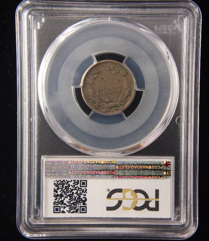 1858 SMALL LETTERS FLYING EAGLE CENT XF40 PCGS