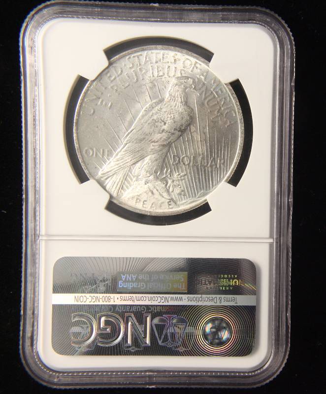 1922 PEACE SILVER DOLLAR MS63 NGC