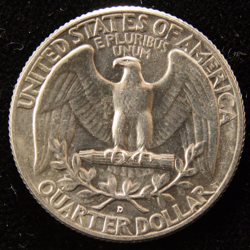 1964-D WASHINGTON SILVER QUARTER BU