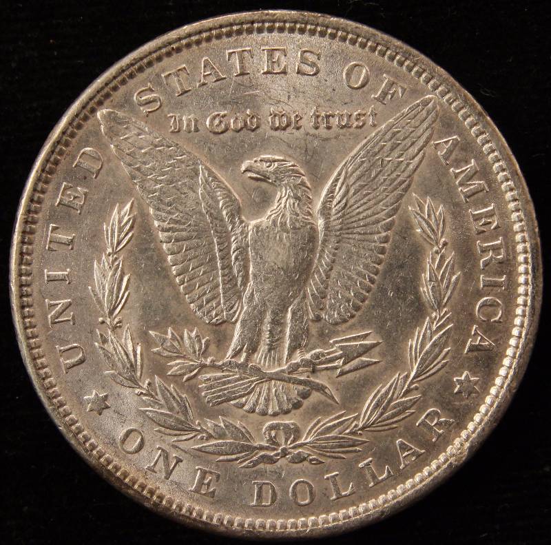 1890 MORGAN SILVER DOLLAR AU