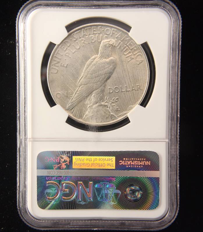 1922 PEACE SILVER DOLLAR MS62 NGC