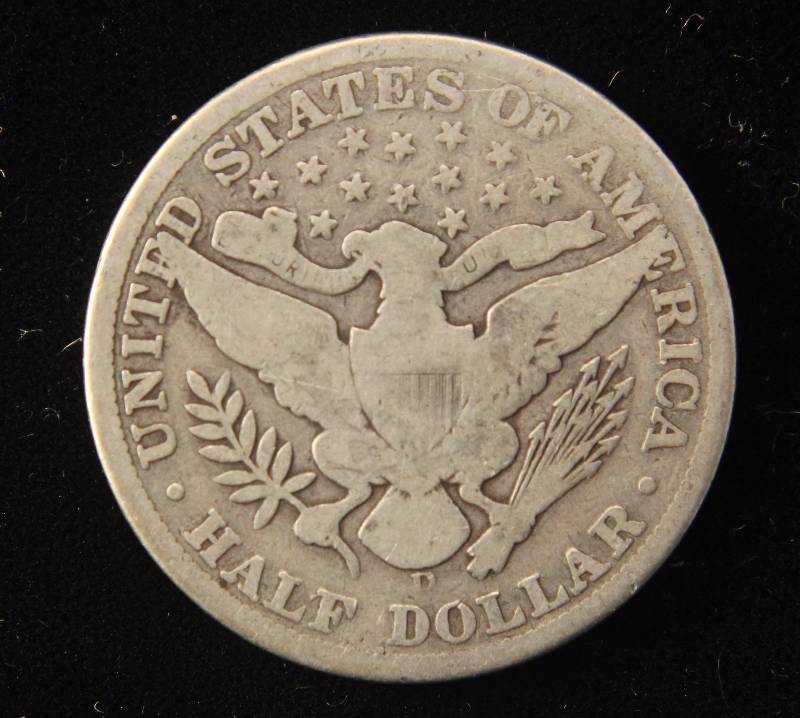 1907-D BARBER SILVER HALF DOLLAR GOOD