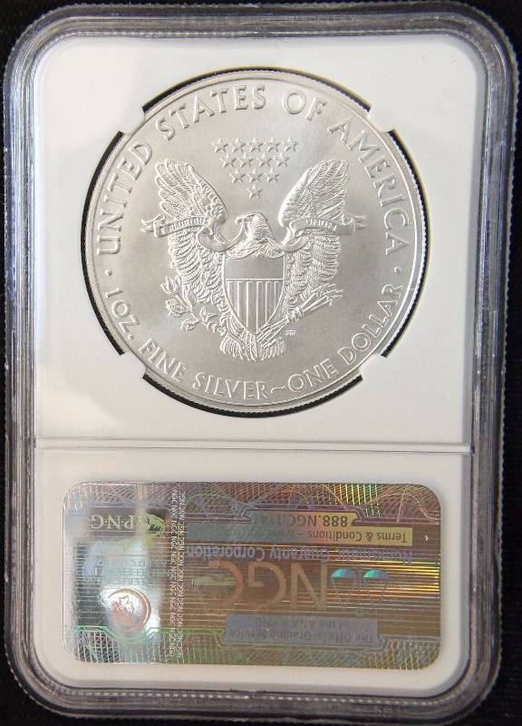 2011 AMERICAN SILVER EAGLE 1 TROY OZ. .999 FINE SILVER DOLLAR MS69 NGC