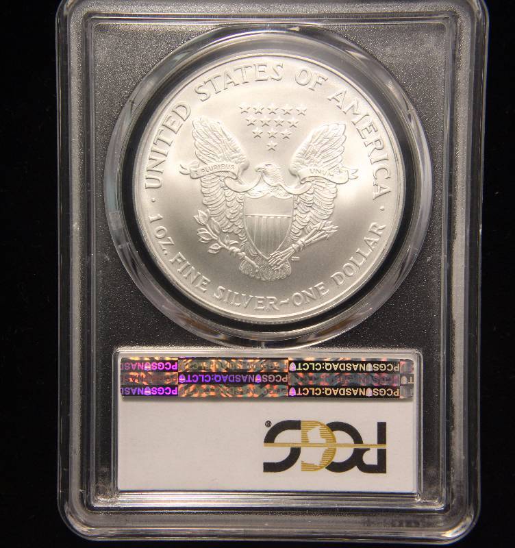 2007 AMERICAN SILVER EAGLE 1 TROY OZ. .999 FINE SILVER DOLLAR MS69 PCGS