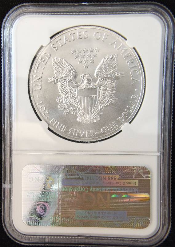 2014 AMERICAN SILVER EAGLE 1 TROY OZ. .999 FINE SILVER MS69 NGC EARLY RELEASES