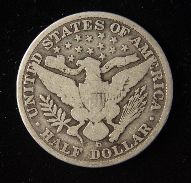 1915-D BARBER SILVER HALF DOLLAR