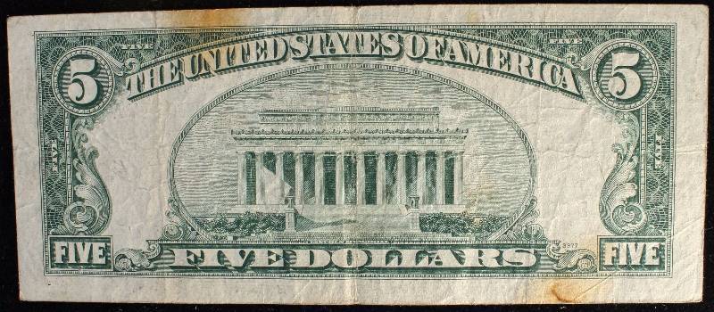 1953 RED SEAL US $2 BILL VF DETAILS