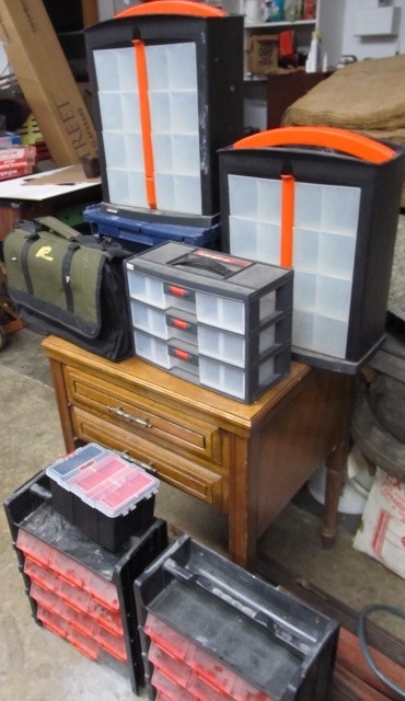 lot 33 image: Large Lot of Parts BinsHardware Organizers