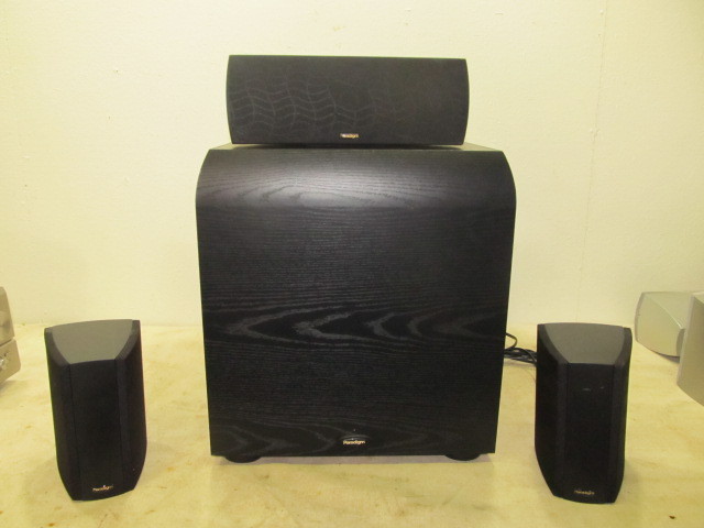 lot 45 image: NICE Paradigm Surround Sound Speakers wSubwoofer