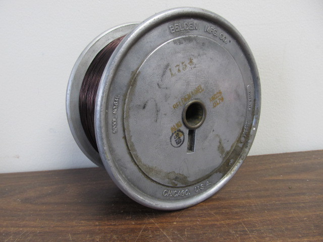 lot 73 image: Vintage Industrial 10lb Wire Reel wWire