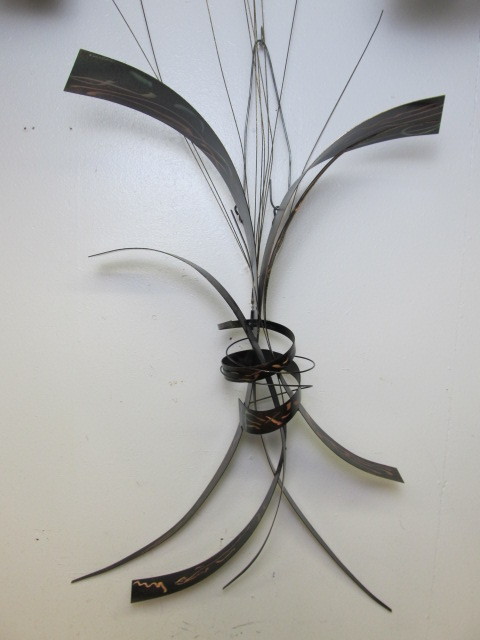 lot 2 image: Original Signed Curtis Jere Metal Abstract Wall Sculpture