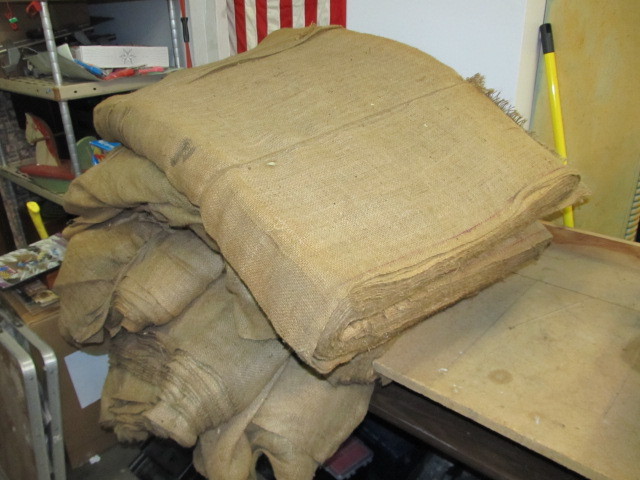 lot 144 image: 6 Large Bolts of Burlap