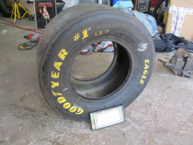 lot 33 image: Authentic RACE USED Rusty Wallace Goodyear Tire