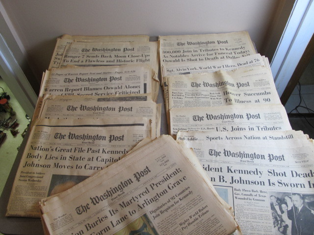 lot 52 image: Group of Vintage Newspapers