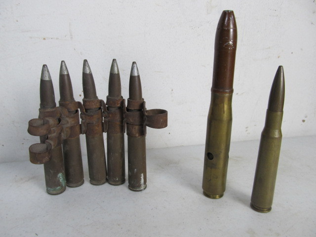 lot 141 image: Group of Vintage Military ShellsAmmo