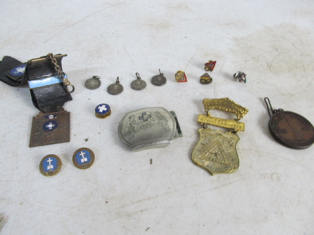 lot 168 image: Antique Medals Pins & Badges