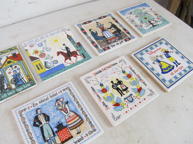 lot 65 image: Lot of Vintage Scandinavian Tiles