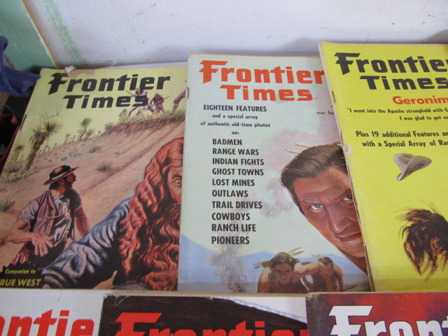 lot 185 image: LARGE Lot of Vintage FRONTIER TIMES Western ComicsMagazines
