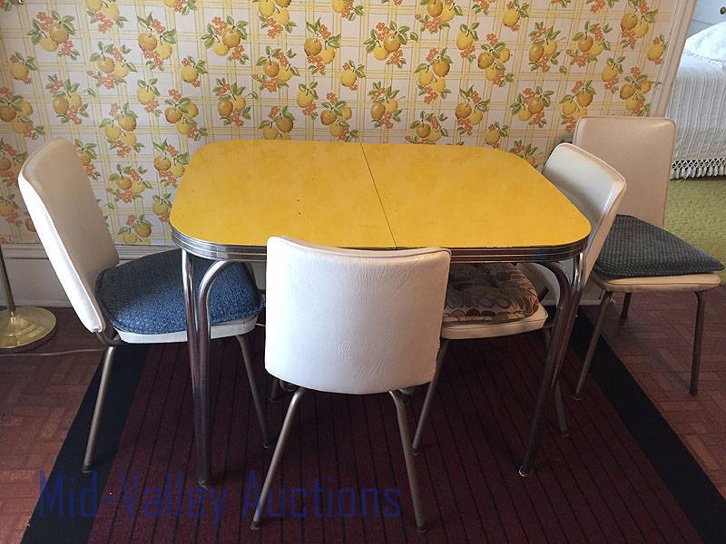 Chrome table and 4 chairs