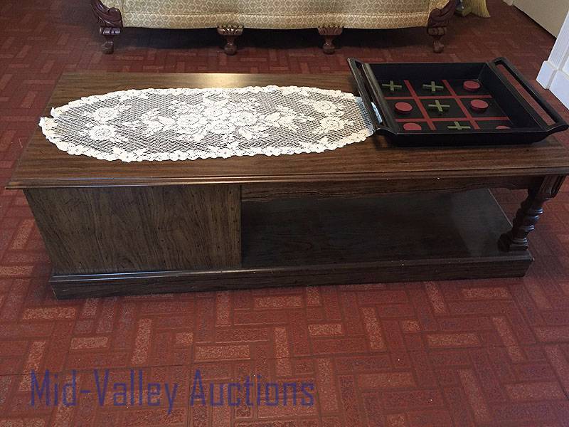 Coffee table & contents