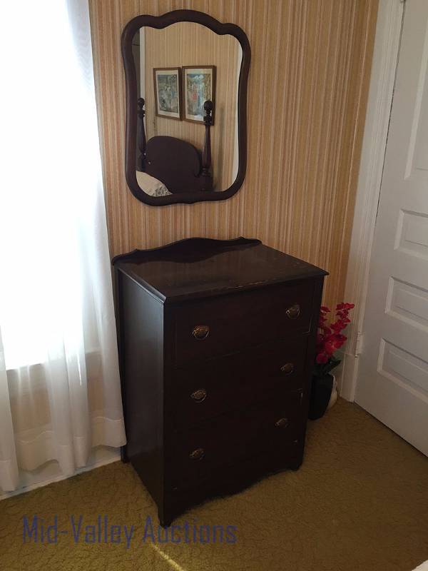 Dresser and wall mirror