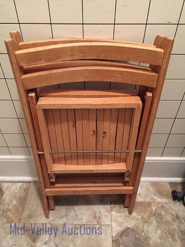 Wood folding chairs