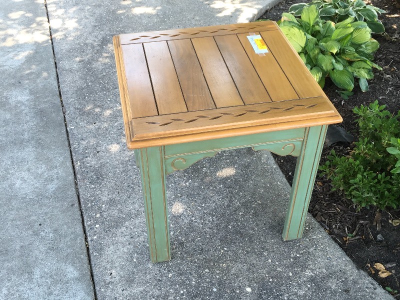 lot 35 image: WOODEN SIDE TABLE