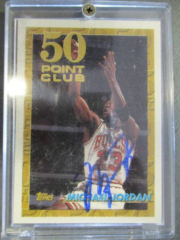 Autographed Michael Jordan Card
