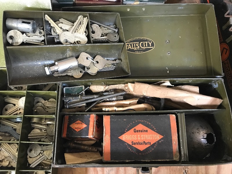 2 METAL BOXES OF KEY BLANKS