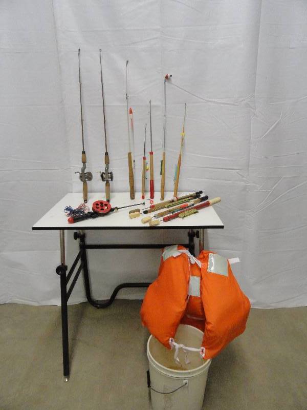 Lot of Ice Fishing Poles