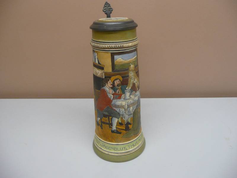lot 3 image: Rare Antique German Beer Stein - Must See Pictures