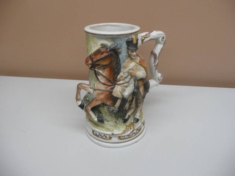 lot 4 image: Rare & Vintage Made In Italy Beer Stein - Very Ornate - Must See Pictures