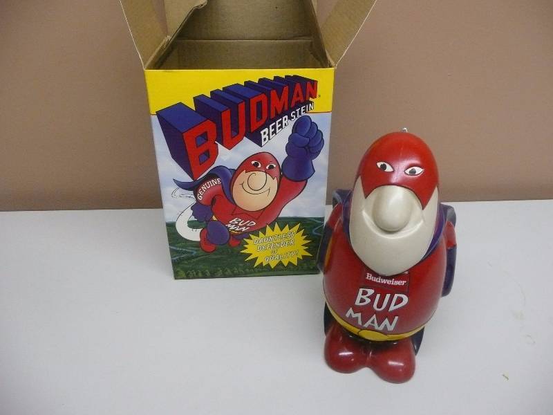 lot 11 image: BUDMAN BEER STEIN - NEW IN BOX - SEE PICTURES