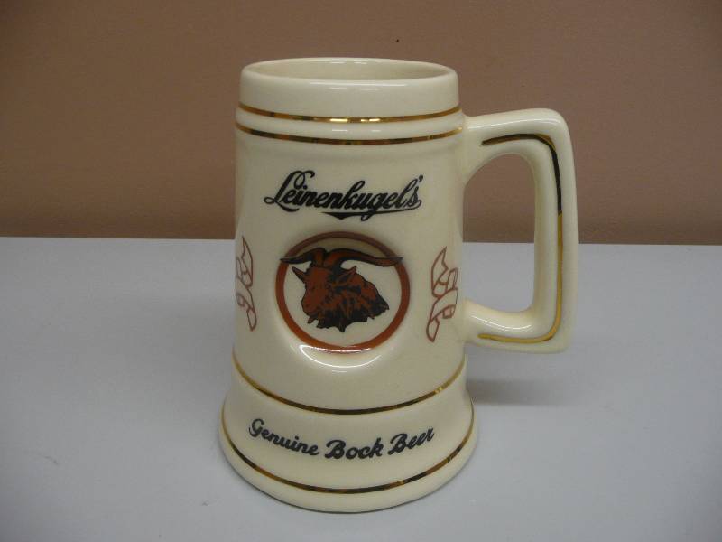 lot 19 image: Vintage-1987-Ltd-Edition-1-1000-Jacob-Leinenkugel-Genuine-Bock-Beer-Mug-Stein - SEE PICTURES