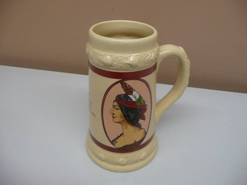 lot 22 image: LEINENKUGELS BEER CERAMIC STEIN INDIAN PRINCESS - CHIPPEWA-FALLS-WI - NICE CONDITION - SEE PICTURES