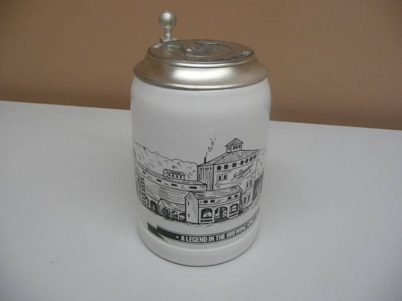 lot 24 image: LEINENKUGEL - 1989 LIDDED BEER STEIN LIMITED EDITION 11800, Legend In The Brewing - SEE PICTURES