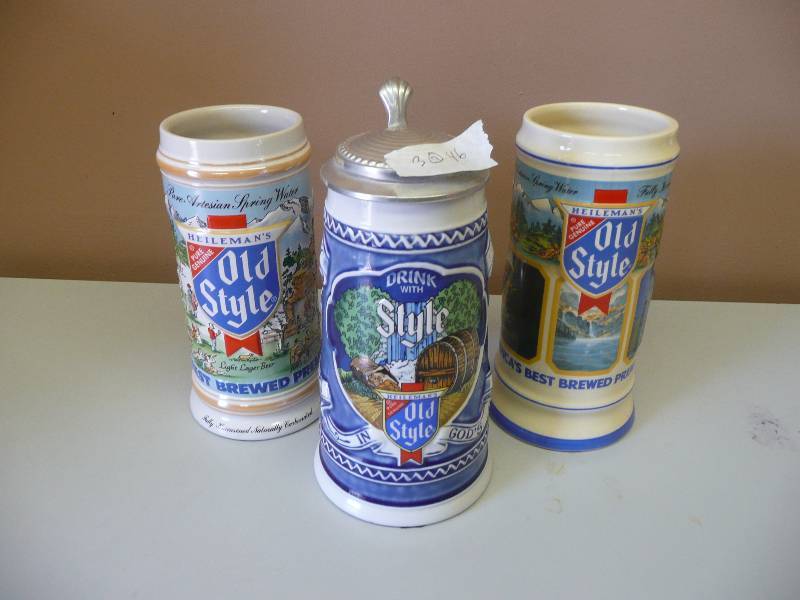 lot 46 image: OLD STYLE BEER LIMITED EDITION STEINS & LIDDED STEIN COLLECTION - GREAT CONDITION - SEE PICTURES