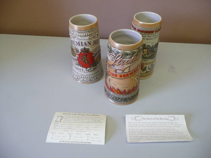lot 48 image: STROHS BEER STEINS COLLECTION - GREAT CONDITION - SEE PICTURES
