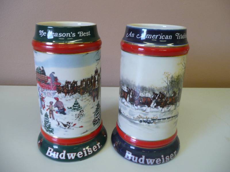 lot 76 image: 1990 & 1991 BUDWEISER COLLECTORS SERIES, ARTIST SUSAN SAMPSON - GREAT CONDITION SEE PICTURES