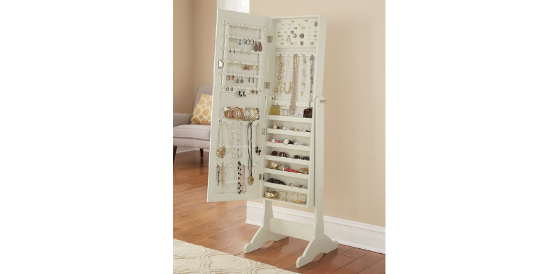 lot 80 image: Jewelry Armoire open box Retail $19...