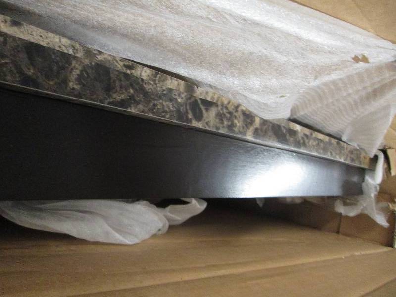 lot 92 image: Faux Marble Dining Table open box R...