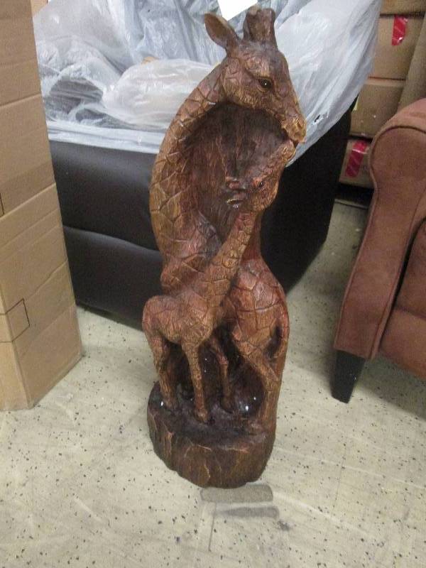 lot 141 image: Giraffe Statue open box, small repa...